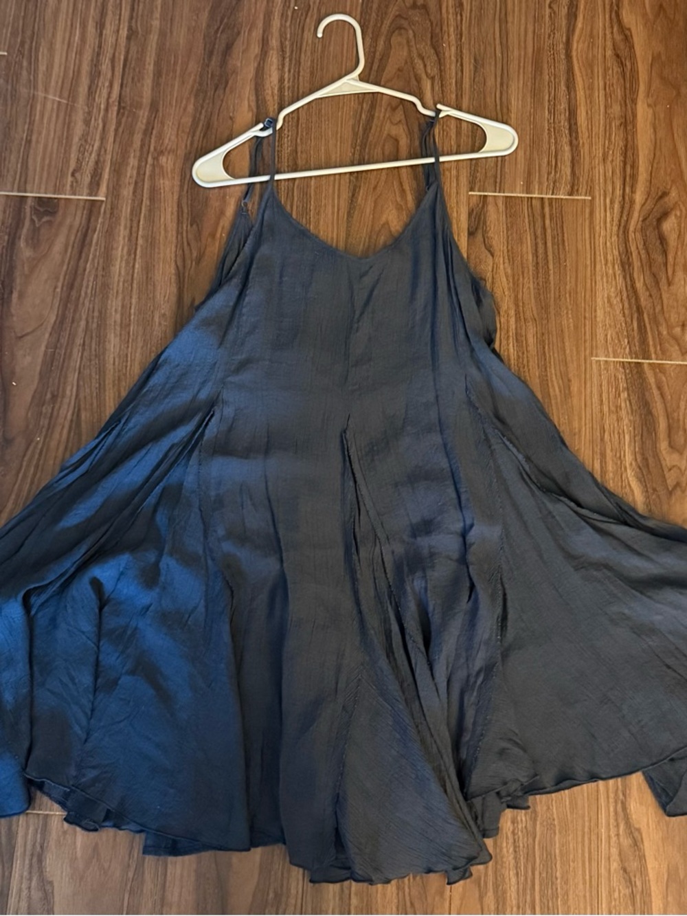 Navy Spaghetti-Strap Summer Dress